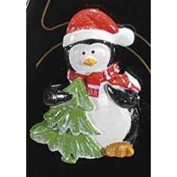 Christmas decoration, penguin, resin